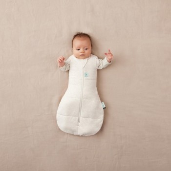 ERGOPOUCH Zavinovačka a vak na spaní 2v1 Cocoon Oatmeal Marle 3-6 m, 6-8 kg, 2,5 tog