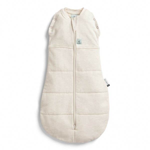 ERGOPOUCH Zavinovačka a vak na spaní 2v1 Cocoon Oatmeal Marle 6-12 m, 8-10 kg, 2,5 tog