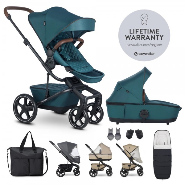 EASYWALKER Set XXL kočík kombinovaný Harvey⁵ Premium Jade Green s príslušenstvom