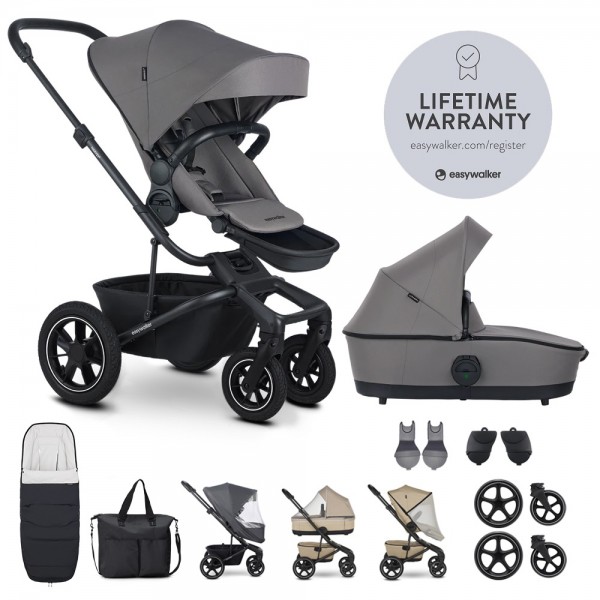 EASYWALKER Set XXL kočík kombinovaný Harvey⁵ Air Pebble Grey s príslušenstvom