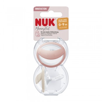 NUK Cumlík Mommy Feel v boxe, broskyňový 0-9m, 2ks