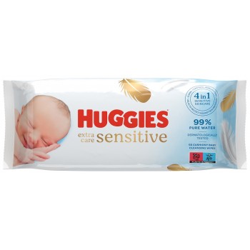 4x HUGGIES® Obrúsky vlhčené Extra Care Single 56 ks