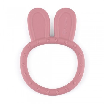 PETITE&MARS Hryzačka silikónová Bunny Dusty Rose 0m+