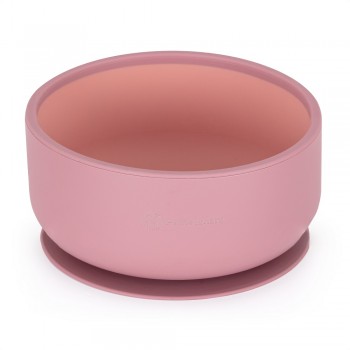PETITE&MARS Miska dvojfarebná silikónová Take&Match Dusty Rose 6m+