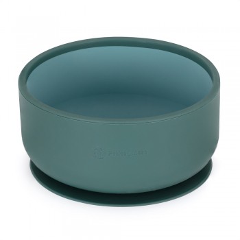 PETITE&MARS Miska dvojfarebná silikónová Take&Match Misty Green 6m+