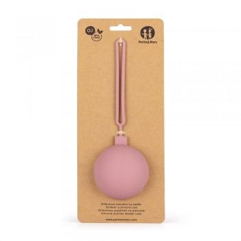 PETITE&MARS Puzdro silikónové na cumlík Dusty Rose 0m+