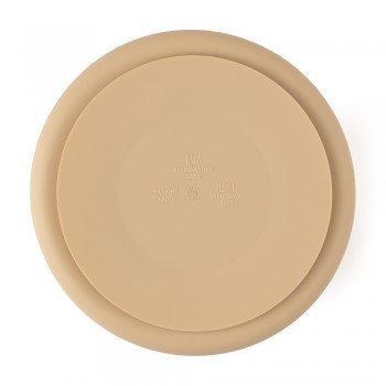 PETITE&MARS Tanierik silikónový deliaci okrúhly Take&Match Desert Sand 6m+