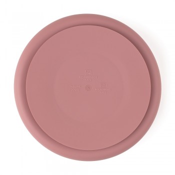 PETITE&MARS Tanierik silikónový deliaci okrúhly Take&Match Dusty Rose 6m+