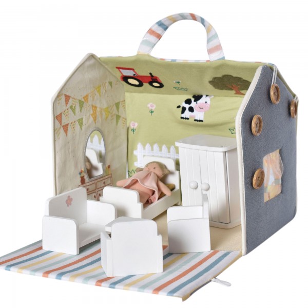 Bonikka domček pre bábiky s dreveným nábytkom Domček pre bábiky