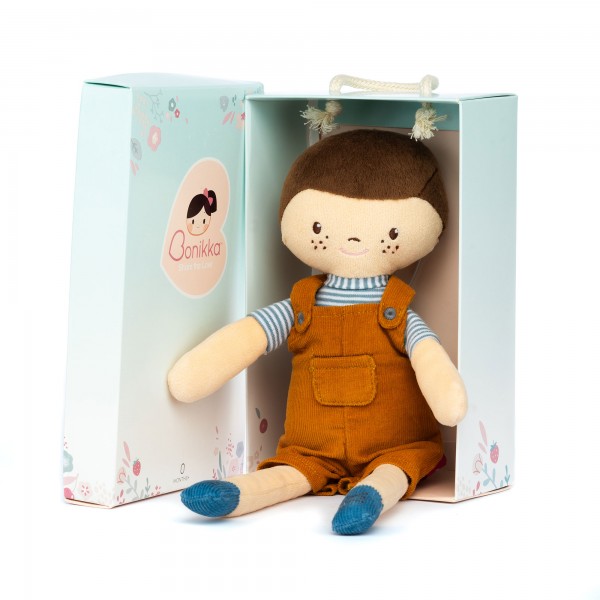 Bonikka Chi Chi látková bábika v darčekovej krabičke Tim žlté montérky