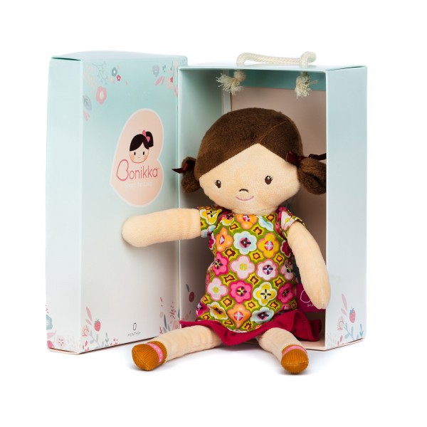 Bonikka Chi Chi látková bábika v darčekovej krabičke Ivy hnedé vlasy