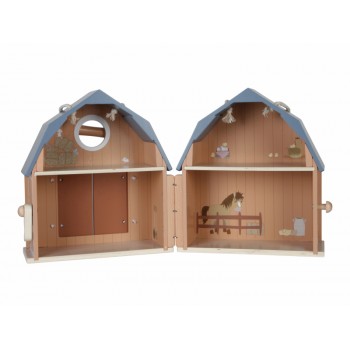 LITTLE DUTCH Domček pre bábiky drevený prenosný Farma