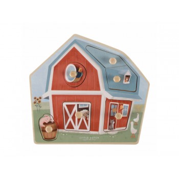 LITTLE DUTCH Puzzle vkladacie drevené Farma