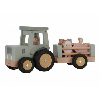 LITTLE DUTCH Traktor s prívesom drevený Farma