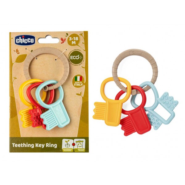 CHICCO Hryzačka Kľúče Eco+ 3m+ CHICCO Hryzačka Kľúče Eco+ 3m+