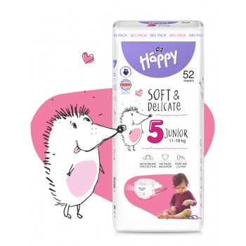 BELLA HAPPY Baby Plienky jednorazové Junior 11-18 kg Big Pack 52 ks