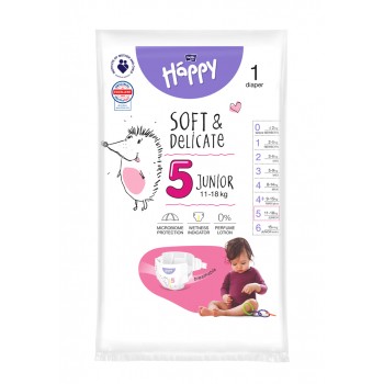 BELLA HAPPY Baby Plienky jednorazové Junior 11-18 kg Big Pack 52 ks