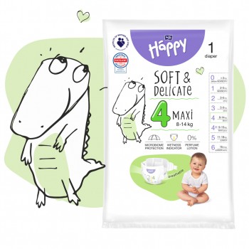 BELLA HAPPY Baby Plienky jednorazové Maxi 8-14 kg 14 ks