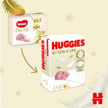 HUGGIES® Extra care Plienky jednorazové 1 (2-5 kg) 26 ks