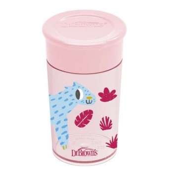 DR.BROWN'S Hrnček Cheers Jungle 300 ml 9m+, ružový
