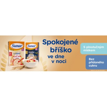 SUNAR Kaša mliečna XXL mix príchutí, 6m+, 6x340g
