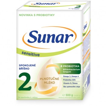 SUNAR Sensitive 2 Mleko pokračovacie 500 g, 6m+