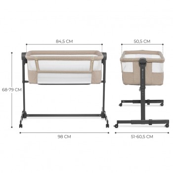 KINDERKRAFT Postieľka detská polohovateľná Neste Up2 Beige
