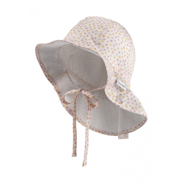 STERNTALER Klobúk s ochranou krku bodky organická bavlna ecru dievča- 47 cm 9-12 m