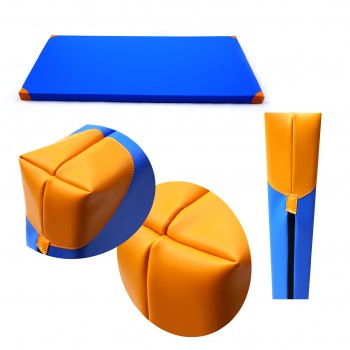 Gymnastický matrac 200x120 modrý/žltý