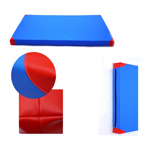 Gymnastický matrac 200x120 modrý/červený