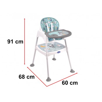 Jedálenská stolička stool table 3v1 green