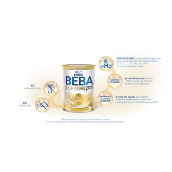 BEBA SUPREMEpro 2, 6 HMO, následné dojčenské mlieko, 800 g, od uk. 6. mesiace