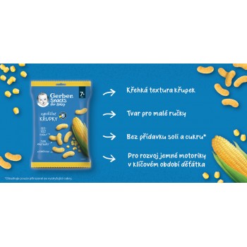 GERBER Snacks kukuričné chrumky 28 g, 7+