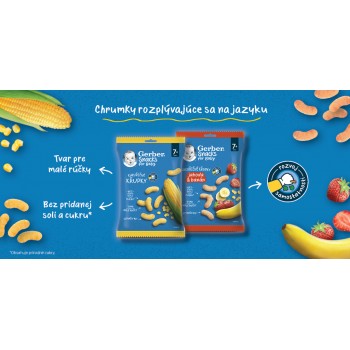 GERBER Snacks kukuričné chrumky 28 g, 7+