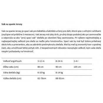 ERGOPOUCH Vak na spanie s rukávmi organická bavlna Jersey Willow 3-12 m, 6-10 kg, 1 tog