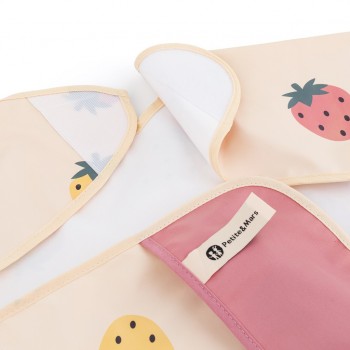 PETITE&MARS Podbradník s dlhým rukávom Ben Beige Strawberies