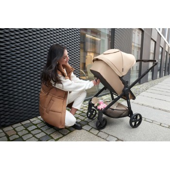 KINDERKRAFT Kočík kombinovaný 3v1 Newly Sand beige + Mink PRO