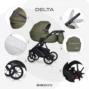 Wózek dziecięcy Riko Basic Delta Ecco 13 Olive 