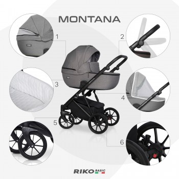 Wózek dziecięcy Riko Basic Montana 04 Onyx 