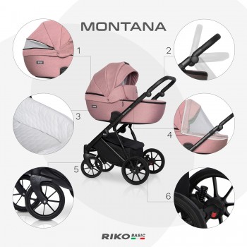 Wózek dziecięcy Riko Basic Montana 05 Flamingo 