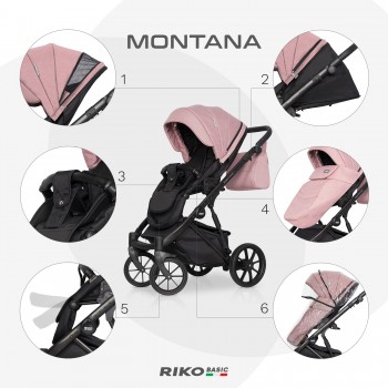 Wózek dziecięcy Riko Basic Montana 05 Flamingo 