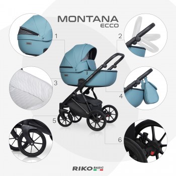 Wózek dziecięcy Riko Basic Montana Ecco 16 Sky 