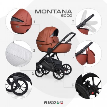 Wózek dziecięcy Riko Basic Montana Ecco 17 Cinnamon 