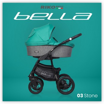 Zestaw 3w1 wózek dziecięcy Riko Basic Bella 03 Lagoon 