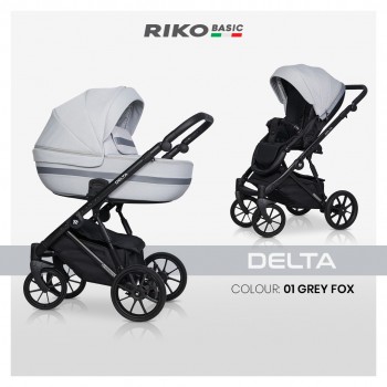 Zestaw 3w1 Wózek dziecięcy Riko Basic Delta 01 Grey Fox 