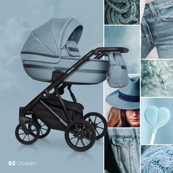 Zestaw 3w1 wózek dziecięcy Riko Basic Delta 02 Ocean 
