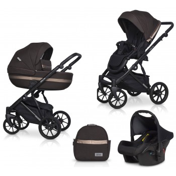Zestaw 3w1 wózek dziecięcy Riko Basic Delta 04 Chocolate 