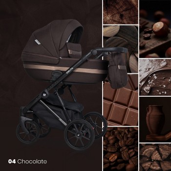 Zestaw 3w1 wózek dziecięcy Riko Basic Delta 04 Chocolate 