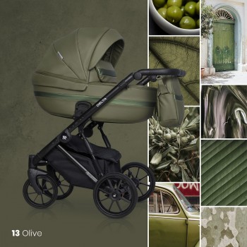 Zestaw 3w1 wózek dziecięcy Riko Basic Delta Ecco 13 Olive 