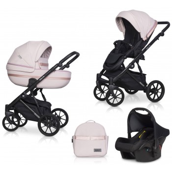 Zestaw 3w1 wózek dziecięcy Riko Basic Delta Ecco 14 Rose 